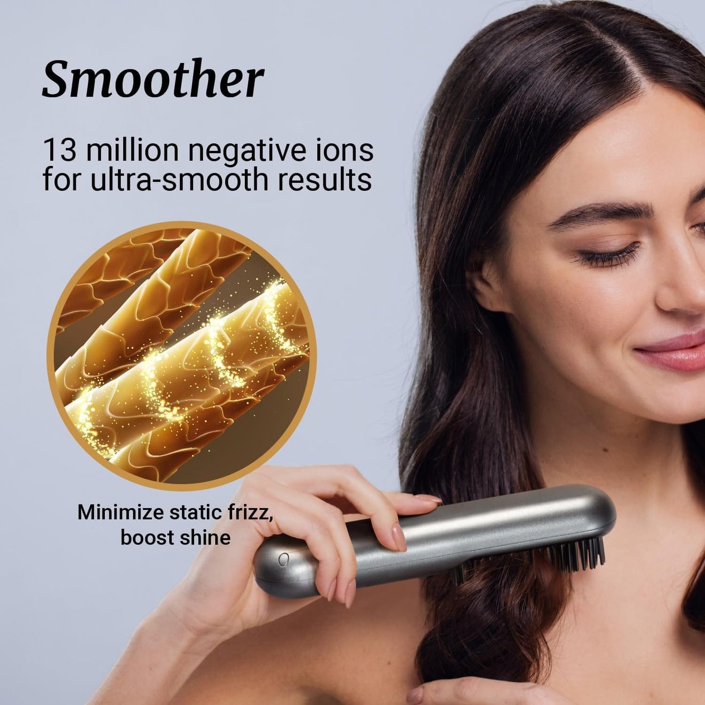 Cordless 2-in-1 Hair Straightener Brush